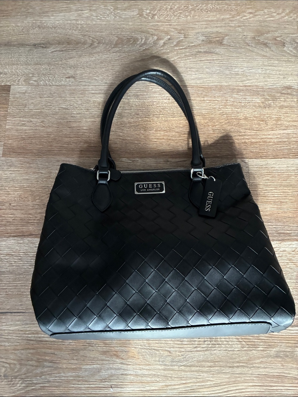 Guess Woven Faux leather tote